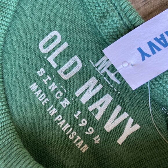 Old Navy Mens Pullover Size Medium Ribbed Knit Green‎ Long Sleeves Solid NEW - Picture 8 of 9